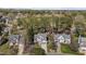 An aerial view of residences with lush landscaping and driveway on a sunny day at 2613 Coxindale Dr, Raleigh, NC 27615