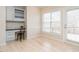 Bright office space with built-in desk, natural light, and access to the outdoors at 314 Montelena Pl, Cary, NC 27513