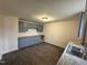 Cozy dining area featuring blue cabinetry and ample storage space at 4989 Nc 217, Erwin, NC 28339