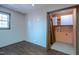 Bright laundry room with built-in cabinets and washer/dryer hookups at 510 Corrida Ave, Durham, NC 27704