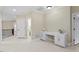 Upstairs hallway features white carpet, built-in desk, and white trim at 5102 Highcroft Dr, Cary, NC 27519