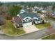 Aerial view of neighborhood, highlighting the home's location and well-maintained surroundings at 58 Lake Village Drive Dr, Durham, NC 27713