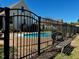 Fenced in backyard with above ground pool at 61 Langdon Pointe Dr, Garner, NC 27529