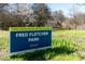 The Fred Fletcher Park sign with the park's sign at 700 Bishops Park Dr # 205, Raleigh, NC 27605