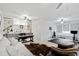 Versatile living space with home office and gym, built-in shelving, providing both functionality and comfort at 909 Lake Boone Trl, Raleigh, NC 27607