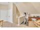 Bright exercise room featuring gym equipment, wood desk and lots of storage space in the closets at 12504 Ribbongrass Ct, Raleigh, NC 27614