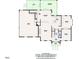 Detailed first floor plan showcasing the layout of the kitchen, living room, dining room, and outdoor deck at 12504 Ribbongrass Ct, Raleigh, NC 27614
