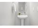 Powder room featuring a pedestal sink and light gray walls at 131 Explorer Dr # 257, Morrisville, NC 27560