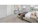 Bedroom featuring a neutral color palette, carpet, and a console table at 131 Explorer Dr # 257, Morrisville, NC 27560
