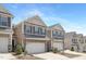 Desirable neighborhood streetscape with modern townhomes, tidy landscaping, and inviting curb appeal at 131 Explorer Dr # 257, Morrisville, NC 27560