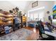Bright office space with built-in bookshelves, desk and large window at 132 Mantle Dr, Clayton, NC 27527