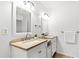 Bathroom with double sink vanity and modern fixtures at 1500 Allen Ln, Hillsborough, NC 27278