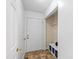 Welcoming entryway features tiled floor, bench with storage, and a convenient coat closet at 1500 Allen Ln, Hillsborough, NC 27278