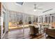 Enclosed sunroom with multiple skylights and wrap around windows at 1500 Allen Ln, Hillsborough, NC 27278