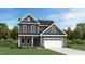 Two-story home with a two-car garage, complemented by lush landscaping and a well-maintained lawn at 1560 Bright Coral Trl, Wendell, NC 27591