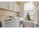 Bright laundry room features modern appliances and ample storage at 1705 Yates Pond Way, Raleigh, NC 27606