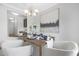 Elegant dining room with a chandelier and a stylishly set table at 211 Explorer Dr # 263, Morrisville, NC 27560