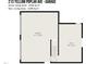 Floor plan of garage and office space with dimensions for real estate listing at 213 Yellow Poplar Ave, Wake Forest, NC 27587