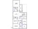 Second floor plan with primary bedroom, loft, two additional bedrooms, laundry and flex space at 247 Meadowbark Bnd # 29, Garner, NC 27529