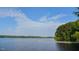 A scenic view of the lake on a partly cloudy day at 2916 Frances Marie Ln, Raleigh, NC 27603
