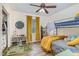 ' bedroom featuring a bunk bed, playful decor, and plenty of space for activities at 2968 Tram Rd, Fuquay Varina, NC 27526
