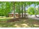 Charming single-story brick home with mature trees in front yard at 2968 Tram Rd, Fuquay Varina, NC 27526