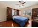 Comfortable bedroom features hardwood floors, closet, and natural light at 463 Kerriann Ln, Clayton, NC 27520