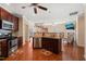 Well-equipped kitchen with stainless steel appliances and an open layout to the living area at 463 Kerriann Ln, Clayton, NC 27520