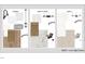 Interior design options for the kitchen and bathrooms featuring cabinet colors, tile and counter options at 5036 Trotter Dr, Raleigh, NC 27603