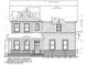 Detailed architectural drawing of a two-story home with a side-entry garage at 5036 Trotter Dr, Raleigh, NC 27603