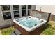Close-up of a luxurious hot tub, offering a relaxing and private spa experience at home at 717 Tailrace Falls Ct, Wake Forest, NC 27587
