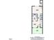 Detailed floor plan of the first level of the house, with measurements for each room at 7305 Sandy Creek Dr, Raleigh, NC 27615