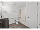 Modern bathroom featuring stylish fixtures, fresh paint and a shower-tub combination for a comfortable experience at 1001 Atchison Street St, Garner, NC 27529