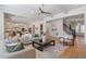 Open-concept living area with views into the kitchen and elegant decor at 1001 Welch Ln, Raleigh, NC 27614