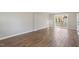 Large finished basement with tile floor and sliding glass door at 1004 Helms Pl, Raleigh, NC 27610
