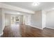 Finished basement with sliding doors to the yard and tile floor at 1004 Helms Pl, Raleigh, NC 27610