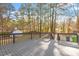 Spacious deck showcasing backyard view and mature trees, perfect for relaxation and entertainment at 1004 Helms Pl, Raleigh, NC 27610