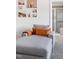 Close up of sitting area with chaise lounge and view of bright, tiled bathroom at 1019 Navigon Dr, Durham, NC 27713