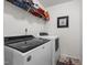 Neat laundry room with modern appliances and a shelf stocked with essentials at 1055 Kerr St, Burlington, NC 27215