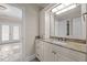 Bathroom featuring granite countertops, vanity, and bright lighting at 1086 Tender Dr, Apex, NC 27502