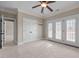 Bedroom boasts natural light, private balcony, and ample closet space at 1086 Tender Dr, Apex, NC 27502
