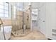 Bathroom showcasing a modern glass enclosed shower and luxurious soaking tub at 112 Trellingwood Dr, Morrisville, NC 27560