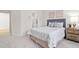A well-lit bedroom features plush carpeting, soothing wall decor, and calming neutral tones at 112 Trellingwood Dr, Morrisville, NC 27560