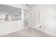 Hallway features carpet flooring and access to rooms within the home at 112 Trellingwood Dr, Morrisville, NC 27560