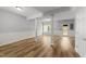 Spacious basement with stylish wood flooring, white accents and natural light at 116 Anterbury Dr, Apex, NC 27502