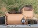 Aerial view of backyard deck with gazebo and dining area at 1408 Harvey Johnson Rd, Raleigh, NC 27603