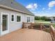 Outdoor deck area and patio are perfect for entertaining at 1408 Harvey Johnson Rd, Raleigh, NC 27603