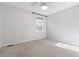 Bedroom featuring neutral walls and carpet, ceiling fan, and a window at 1515 Edgeside Ct, Raleigh, NC 27609