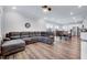 Open-concept living room and dining area, perfect for entertaining and relaxation at 244 Mahogany Run, Raleigh, NC 27610