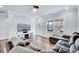 Inviting living room featuring a media center and comfortable seating at 244 Mahogany Run, Raleigh, NC 27610